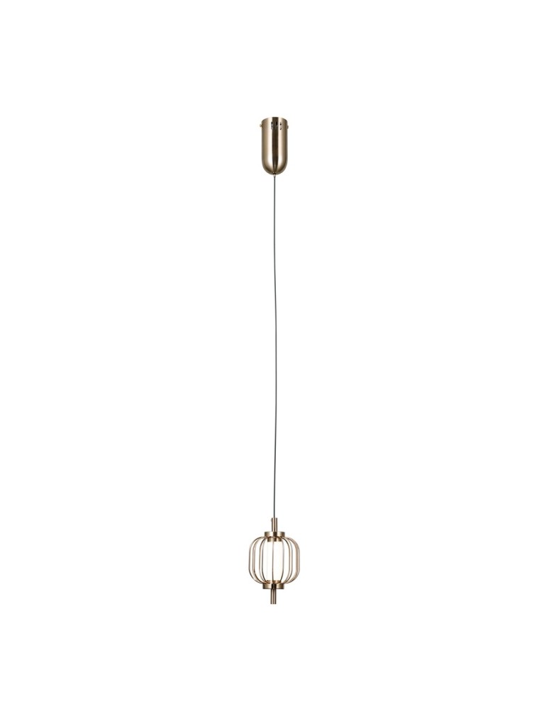 Single pendant lamps - ITALUX Pedro Pendant 1xLED 4W 3000K Gold PND-34405-1-HBR - product kolory-swiatla.pl 1