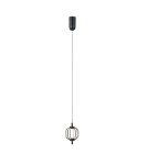 Single pendant lamps - ITALUX Pedro Pendant 1xLED 4W 3000K Matte black, chrome PND-34405-1-BK - product 1