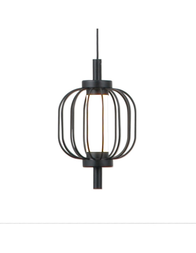 Single pendant lamps - ITALUX Pedro Pendant 1xLED 4W 3000K Matte black, chrome PND-34405-1-BK - product kolory-swiatla.pl 2