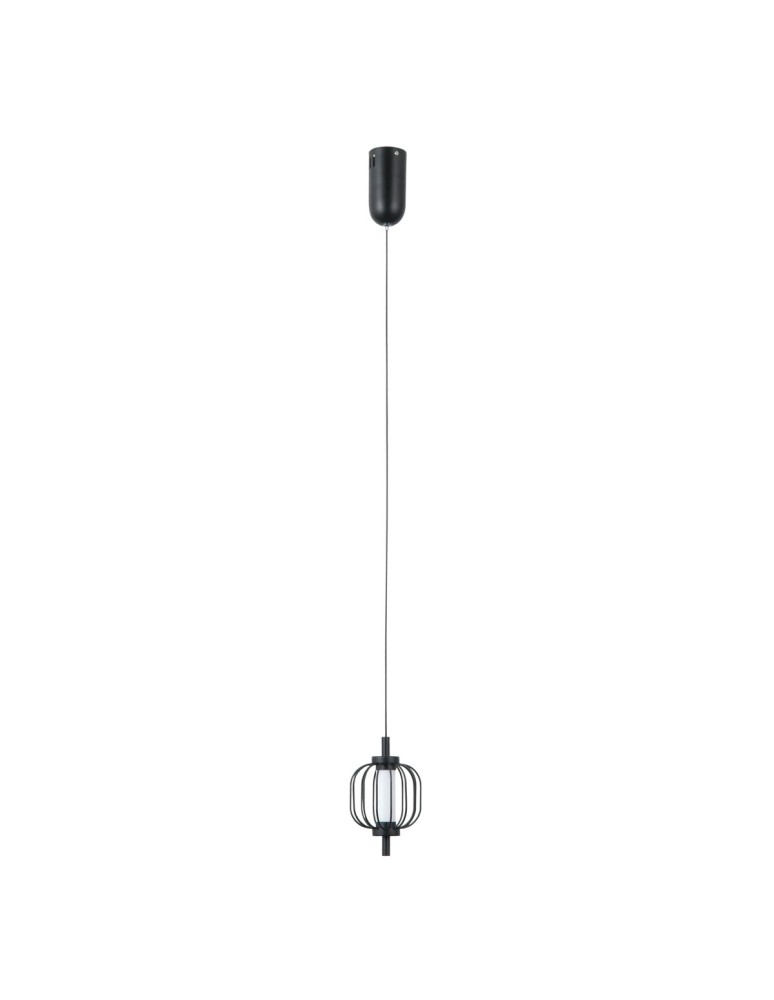 Single pendant lamps - ITALUX Pedro Pendant 1xLED 4W 3000K Matte black, chrome PND-34405-1-BK - product kolory-swiatla.pl 4