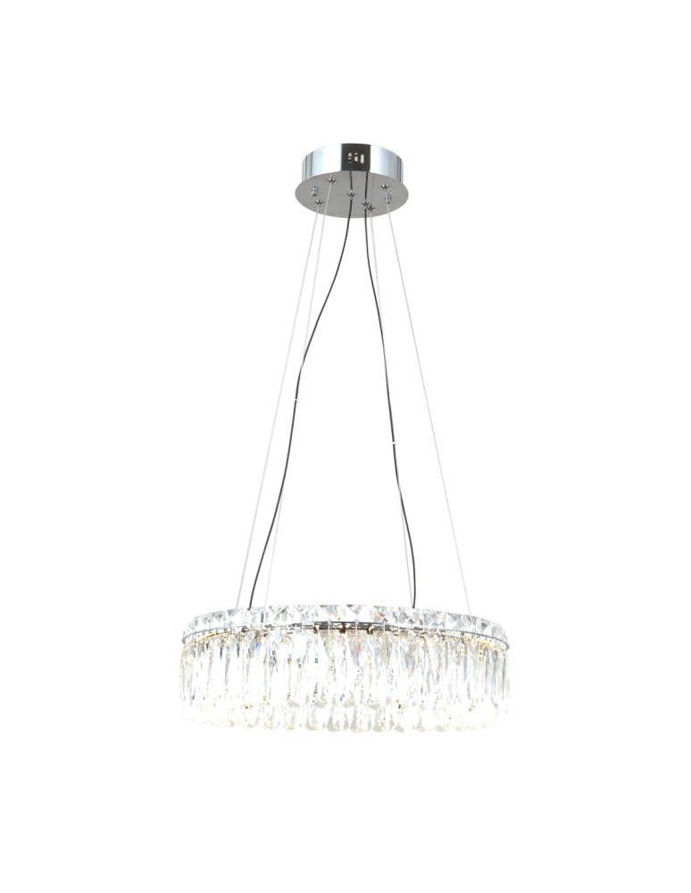 Glamour pendant lamps - ITALUX Nosta Pendant 1xLED 36W 3000K Chrome PND-34364-3-CH-CL - product kolory-swiatla.pl 1