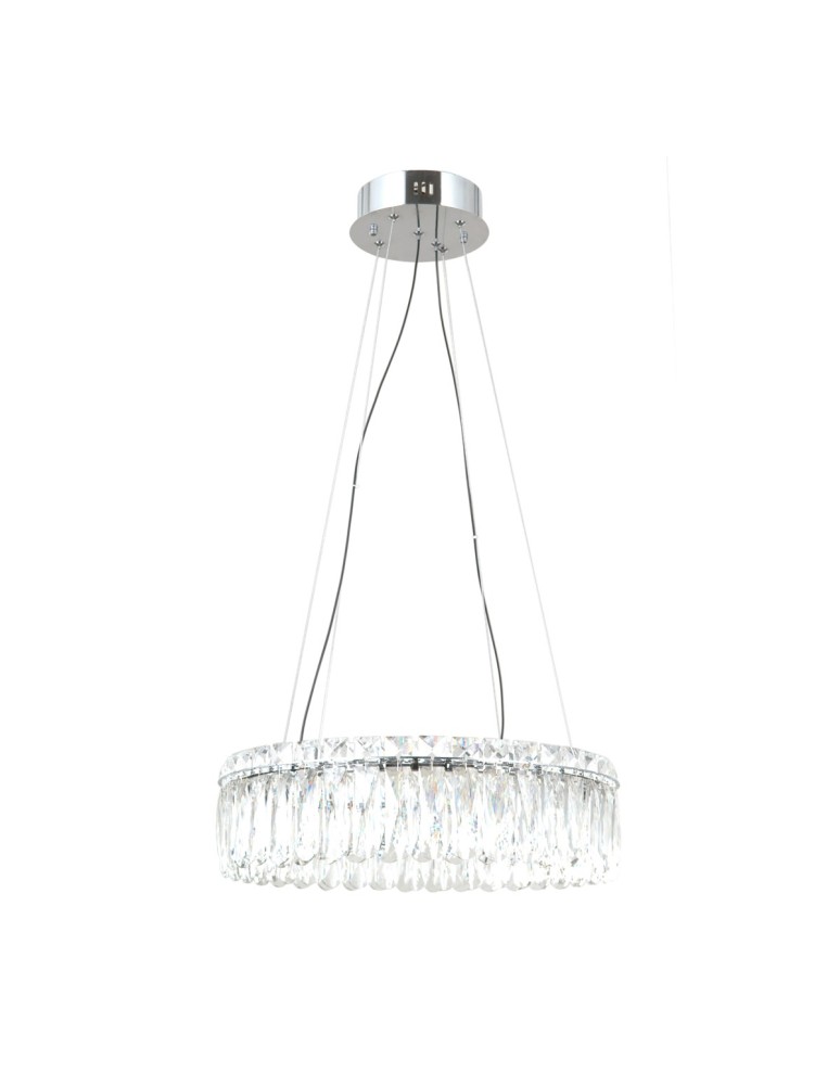 Glamour pendant lamps - ITALUX Nosta Pendant 1xLED 36W 3000K Chrome PND-34364-3-CH-CL - product kolory-swiatla.pl 2