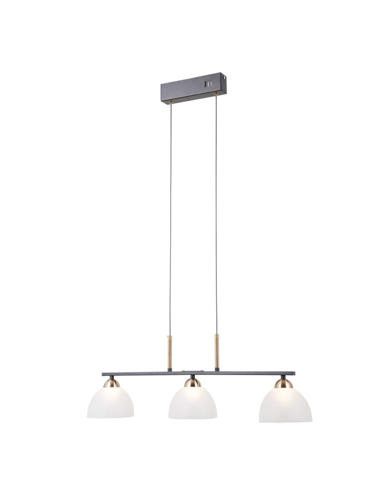 ITALUX Montiela Wisząca 3xLED 15W 3000K Czarny mat, złoty PND-34374-3-BK