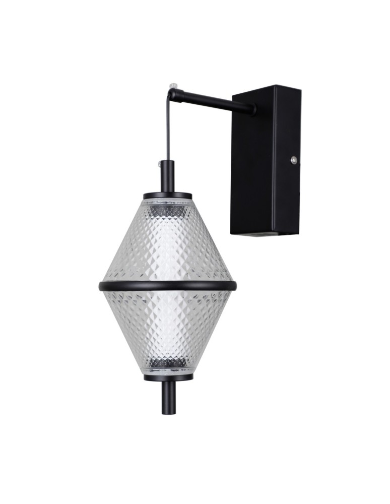 Wall lamps - ITALUX Fuente wall lamp 1xLED 5W 3000K matte black, chrome WL-34395-1-BK - product kolory-swiatla.pl 2