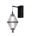 Wall lamps - ITALUX Fuente wall lamp 1xLED 5W 3000K matte black, chrome WL-34395-1-BK - product 1