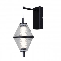 ITALUX Fuente ścienna 1xLED 5W 3000K Czarny mat, chrom WL-34395-1-BK