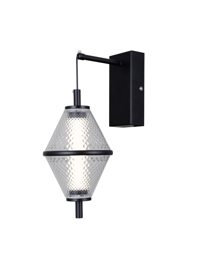 Wall lamps - ITALUX Fuente wall lamp 1xLED 5W 3000K matte black, chrome WL-34395-1-BK - product kolory-swiatla.pl 1