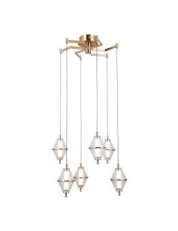 ITALUX Fuente Wisząca 6xLED 30W 3000K Złoty PND-34395-6-HBR