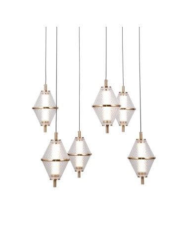 ITALUX Fuente Wisząca 6xLED 30W 3000K Złoty PND-34395-6-HBR - produkt 2