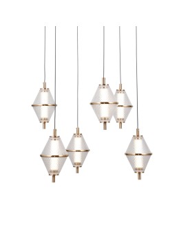 ITALUX Fuente Wisząca 6xLED 30W 3000K Złoty PND-34395-6-HBR - produkt 2