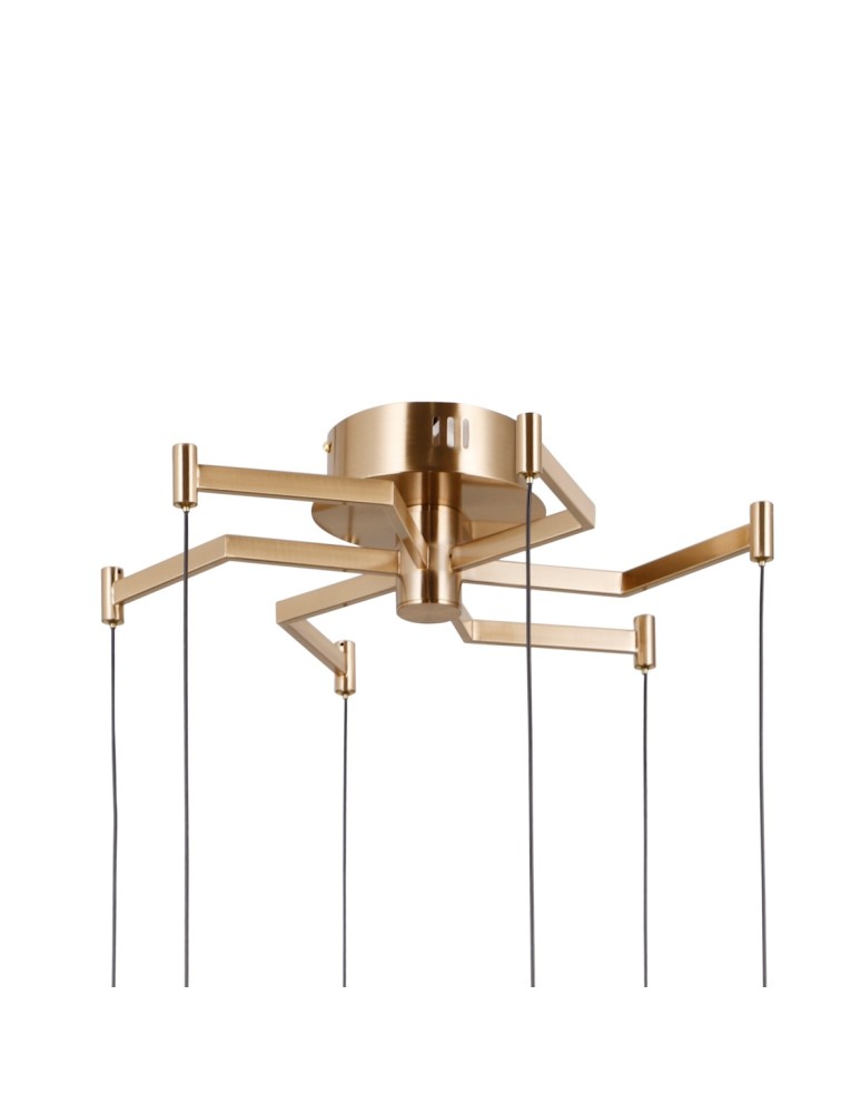 LED pendant lamps - ITALUX Fuente Pendant 6xLED 30W 3000K Gold PND-34395-6-HBR - product kolory-swiatla.pl 3