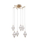 ITALUX Fuente Wisząca 6xLED 30W 3000K Złoty PND-34395-6-HBR ITALUX Fuente Wisząca 6xLED 30W 3000K Złoty PND-34395-6-HBR