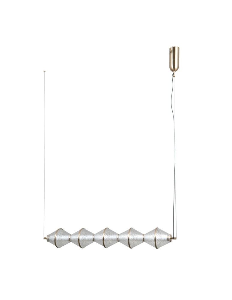 Pendant lamps over the island - ITALUX Fuente Pendant 5xLED 25W 3000K Gold PND-34395-5-HBR - product kolory-swiatla.pl 3