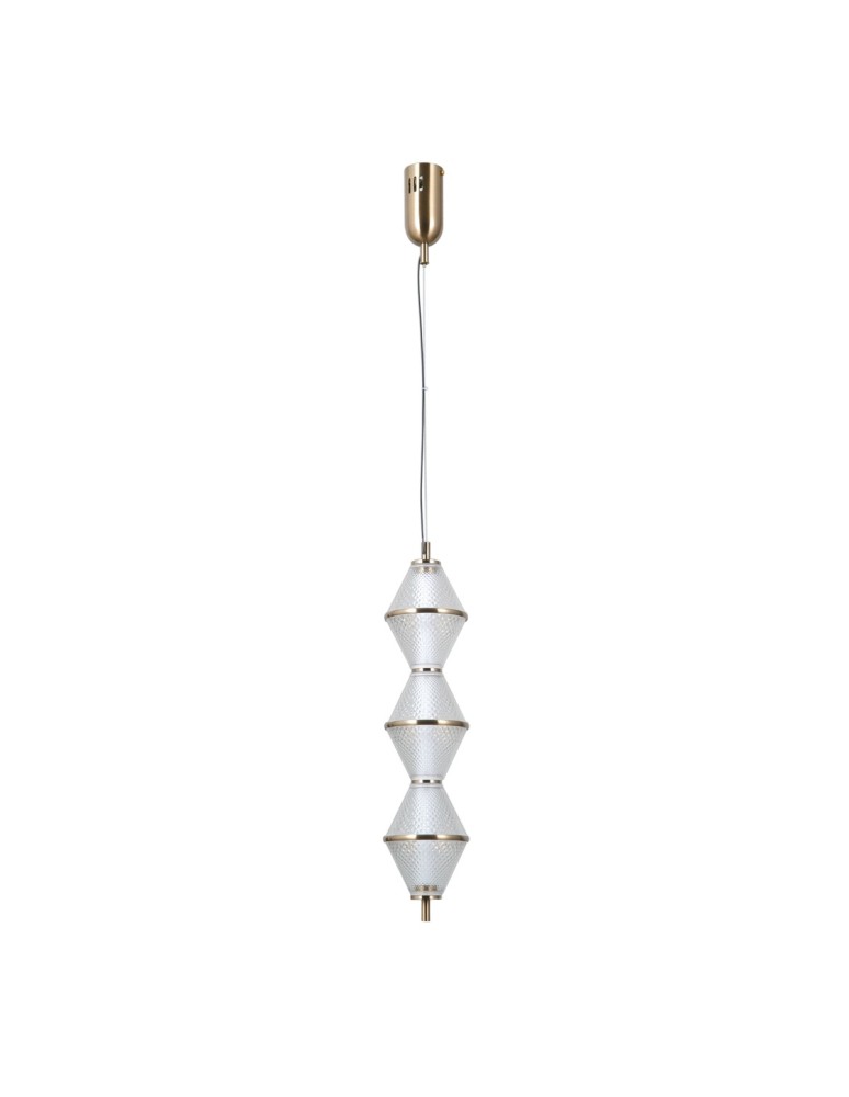 Single pendant lamps - ITALUX Fuente Pendant 3xLED 15W 3000K Gold PND-34395-3V-HBR - product kolory-swiatla.pl 3