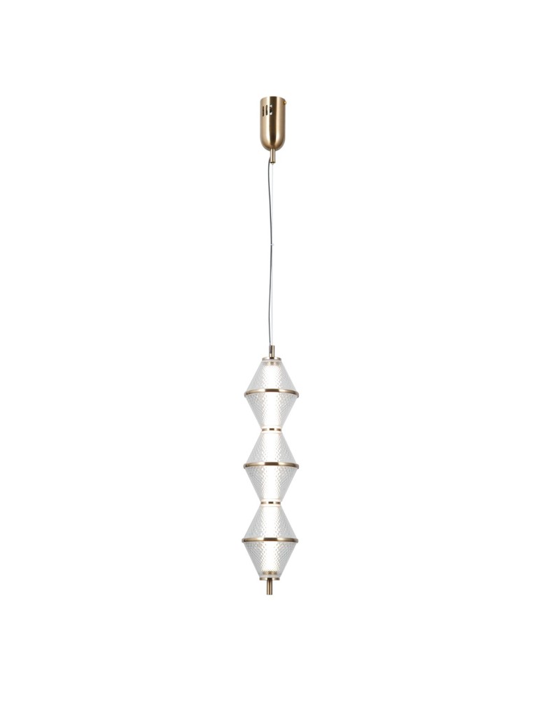 Single pendant lamps - ITALUX Fuente Pendant 3xLED 15W 3000K Gold PND-34395-3V-HBR - product kolory-swiatla.pl 1