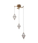 Triple pendant lamps - ITALUX Fuente Pendant 3xLED 15W 3000K Gold PND-34395-3-HBR - product 3