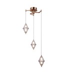 Triple pendant lamps - ITALUX Fuente Pendant 3xLED 15W 3000K Gold PND-34395-3-HBR - product 1