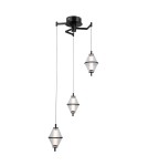 Triple pendant lamps - ITALUX Fuente Pendant 3xLED 15W 3000K matte black, chrome PND-34395-3-BK - product 1