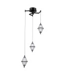 Triple pendant lamps - ITALUX Fuente Pendant 3xLED 15W 3000K matte black, chrome PND-34395-3-BK - product 2
