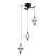 ITALUX Fuente Wisząca 3xLED 15W 3000K Czarny mat, chrom PND-34395-3-BK