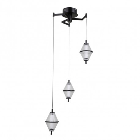 ITALUX Fuente Wisząca 3xLED 15W 3000K Czarny mat, chrom PND-34395-3-BK