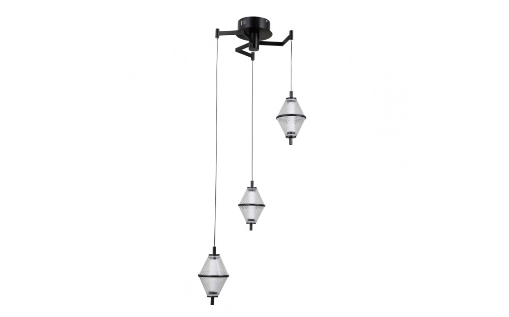 ITALUX Fuente Wisząca 3xLED 15W 3000K Czarny mat, chrom PND-34395-3-BK