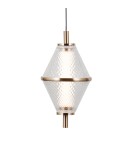 Single pendant lamps - ITALUX Fuente Pendant 1xLED 5W 3000K Gold PND-34395-1-HBR - product 2