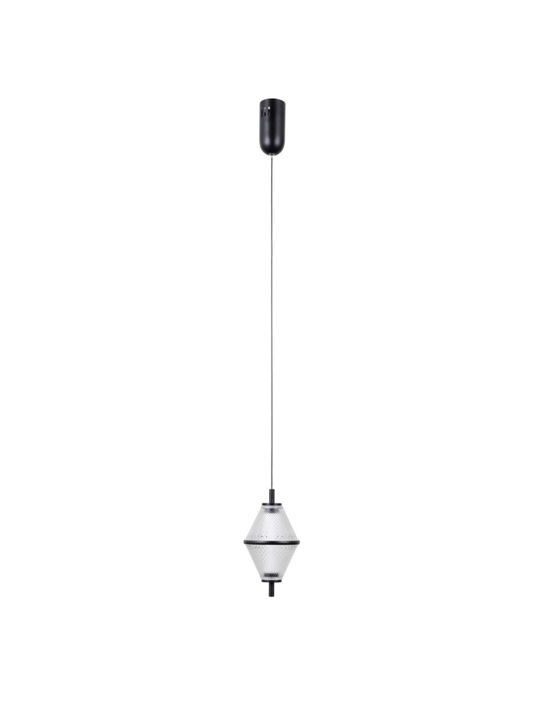 Single pendant lamps - ITALUX Fuente Pendant 1xLED 5W 3000K Matte black, gold PND-34395-1-BK - product kolory-swiatla.pl 3