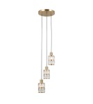 Triple pendant lamps - ITALUX Alma Pendant 3xE27 40W Gold PND-40668-3-HBR - product 1