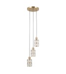 Triple pendant lamps - ITALUX Alma Pendant 3xE27 40W Gold PND-40668-3-HBR - product 2