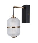 Wall lamps - ITALUX Alani wall lamp 1xLED 6W 3000K matte black, gold WL-34375-1-BK - product 2