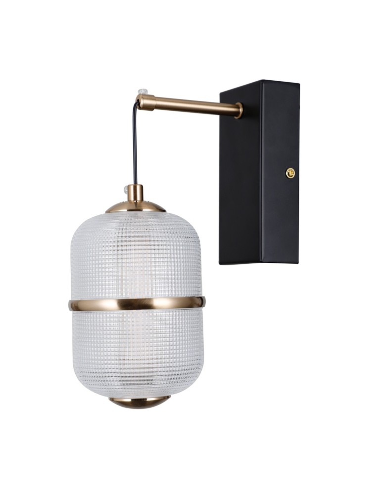 Wall lamps - ITALUX Alani wall lamp 1xLED 6W 3000K matte black, gold WL-34375-1-BK - product kolory-swiatla.pl 2