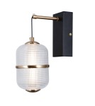 Wall lamps - ITALUX Alani wall lamp 1xLED 6W 3000K matte black, gold WL-34375-1-BK - product 1