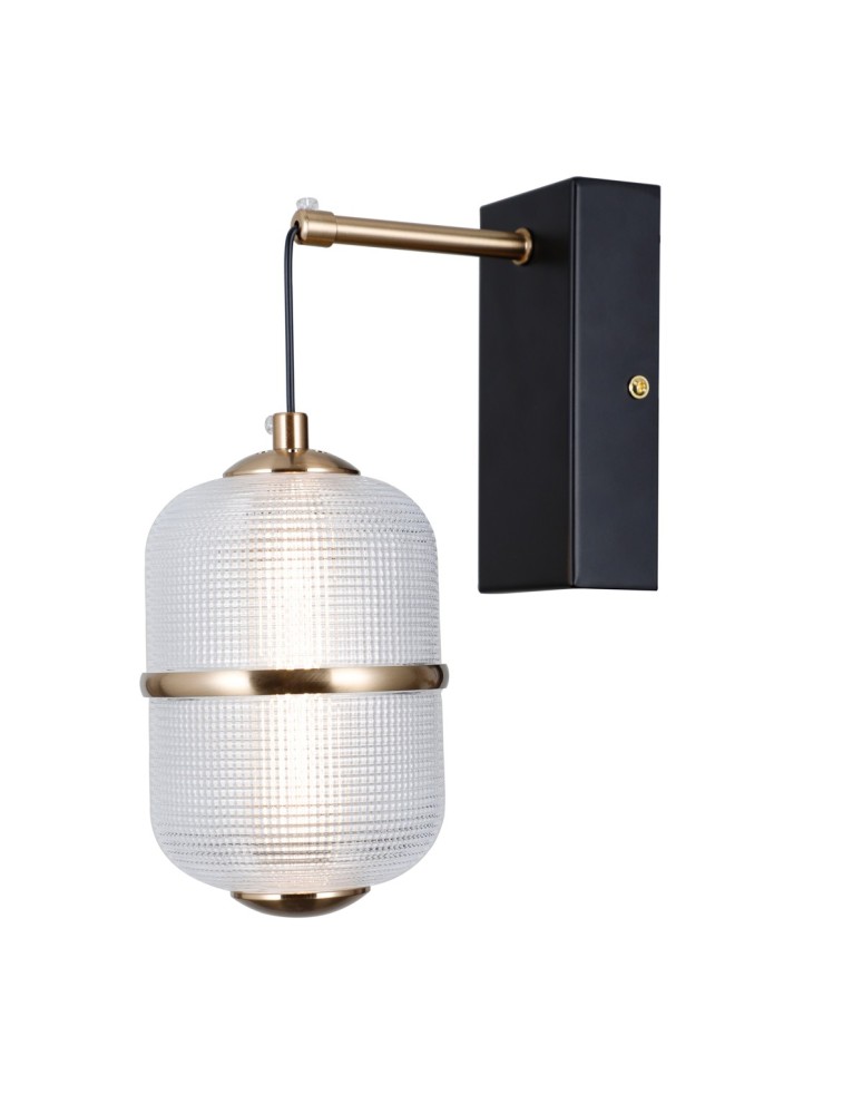 Wall lamps - ITALUX Alani wall lamp 1xLED 6W 3000K matte black, gold WL-34375-1-BK - product kolory-swiatla.pl 1