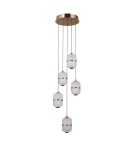 ITALUX Alani Wisząca 5xLED 28W 3000K Złoty PND-34375-5-HBR