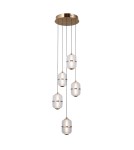LED pendant lamps - ITALUX Alani Pendant 5xLED 28W 3000K Gold PND-34375-5-HBR - product 1