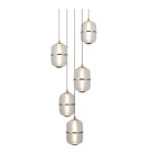 ITALUX Alani Wisząca 5xLED 28W 3000K Czarny mat, złoty PND-34375-5-BK