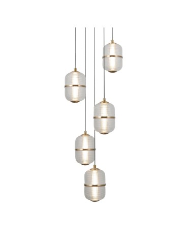 ITALUX Alani Pendant 5xLED 28W 3000K matte black, gold PND-34375-5-BK - product 2