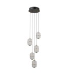 LED pendant lamps - ITALUX Alani Pendant 5xLED 28W 3000K matte black, gold PND-34375-5-BK - product 4