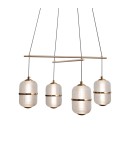 ITALUX Alani Wisząca 4xLED 24W 3000K Złoty PND-34375-4-HBR