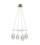 LED pendant lamps - ITALUX Alani Pendant 4xLED 24W 3000K Gold PND-34375-4-HBR - product 1