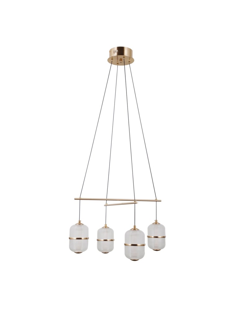 ITALUX Alani Wisząca 4xLED 24W 3000K Złoty PND-34375-4-HBR