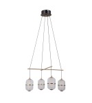 LED pendant lamps - ITALUX Alani Pendant 4xLED 24W 3000K Matte black, gold PND-34375-4-BK - product 2