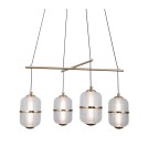 LED pendant lamps - ITALUX Alani Pendant 4xLED 24W 3000K Matte black, gold PND-34375-4-BK - product 3