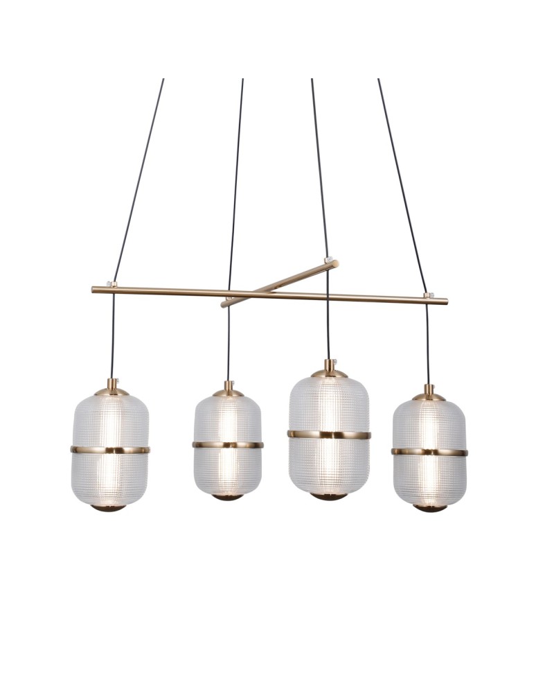 LED pendant lamps - ITALUX Alani Pendant 4xLED 24W 3000K Matte black, gold PND-34375-4-BK - product kolory-swiatla.pl 3
