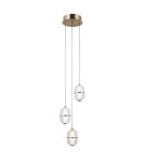 Triple pendant lamps - ITALUX Alani Pendant 3xLED 15W 3000K Gold PND-34375-3-HBR - product 1