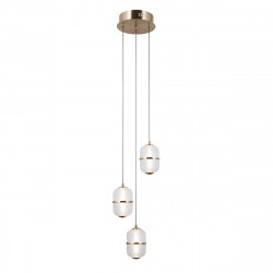 ITALUX Alani Wisząca 3xLED 15W 3000K Złoty PND-34375-3-HBR