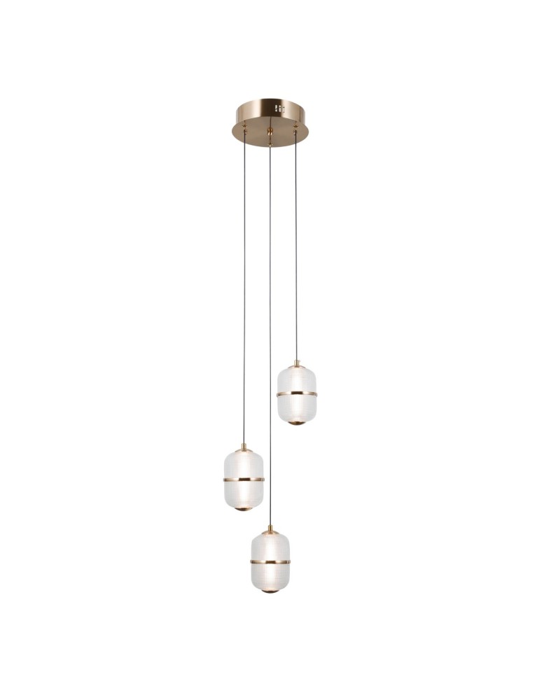Triple pendant lamps - ITALUX Alani Pendant 3xLED 15W 3000K Gold PND-34375-3-HBR - product kolory-swiatla.pl 1