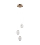 Triple pendant lamps - ITALUX Alani Pendant 3xLED 15W 3000K Gold PND-34375-3-HBR - product 4