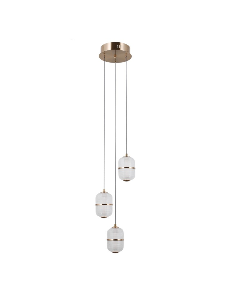 Triple pendant lamps - ITALUX Alani Pendant 3xLED 15W 3000K Gold PND-34375-3-HBR - product kolory-swiatla.pl 4